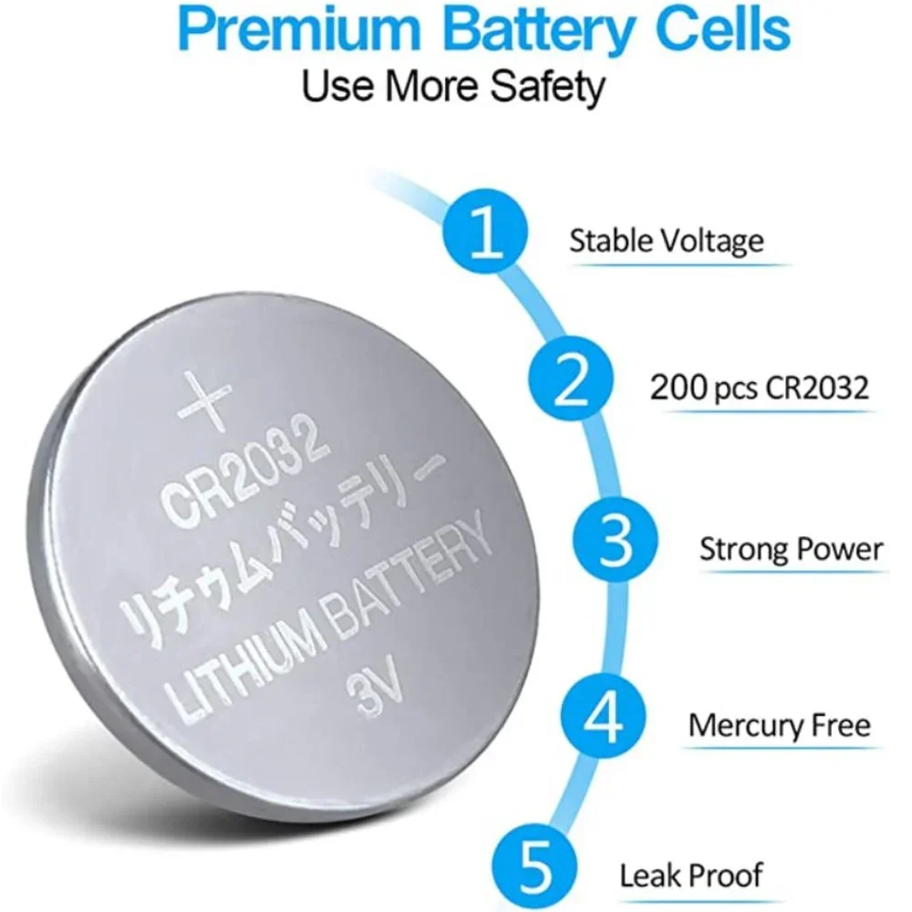COPY - (40 Pack) CR2032 Lithium Battery ~3V ~200mAh ~Button Coin Cell Batteries